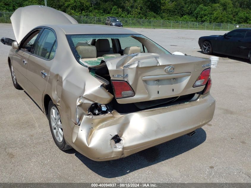 2004 Lexus Es 330 VIN: JTHBA30G545030929 Lot: 40094937