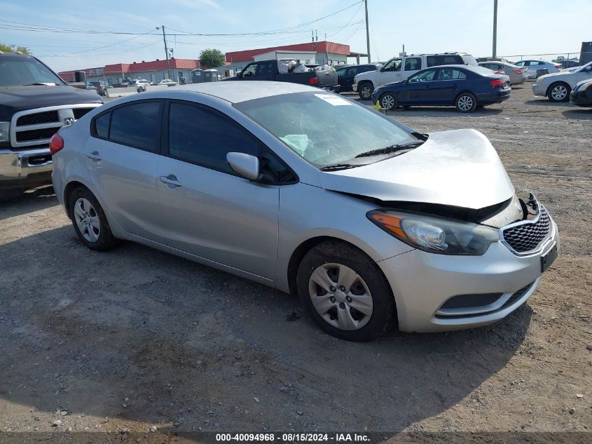 VIN KNAFK4A65E5180341 2014 KIA FORTE no.1