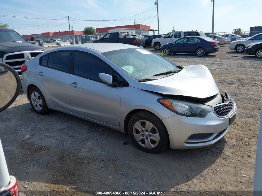 VIN KNAFK4A65E5180341 2014 KIA FORTE no.3