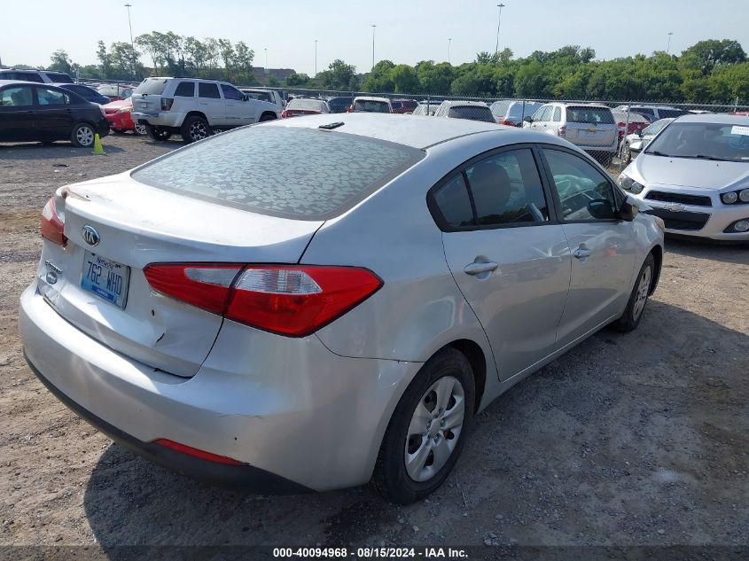 VIN KNAFK4A65E5180341 2014 KIA FORTE no.4