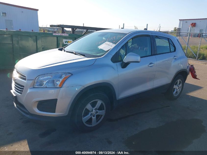 3GNCJNSB3GL184327 2016 CHEVROLET TRAX - Image 2