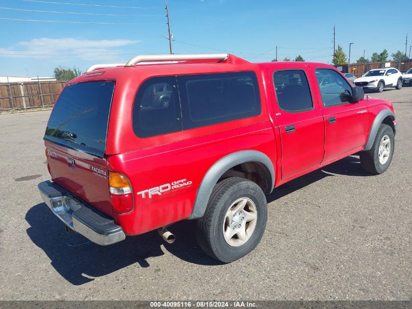 2002 Toyota Tacoma Prerunner V6 VIN: 5TEGN92NX2Z144512 Lot: 40095116