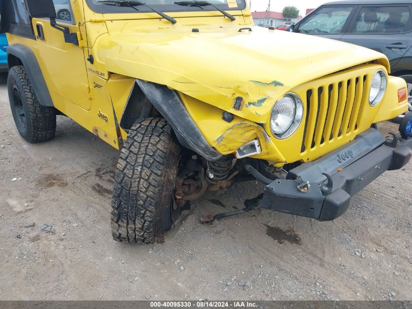 2002 Jeep Wrangler Sport VIN: 1J4FA49S92P703457 Lot: 40095330