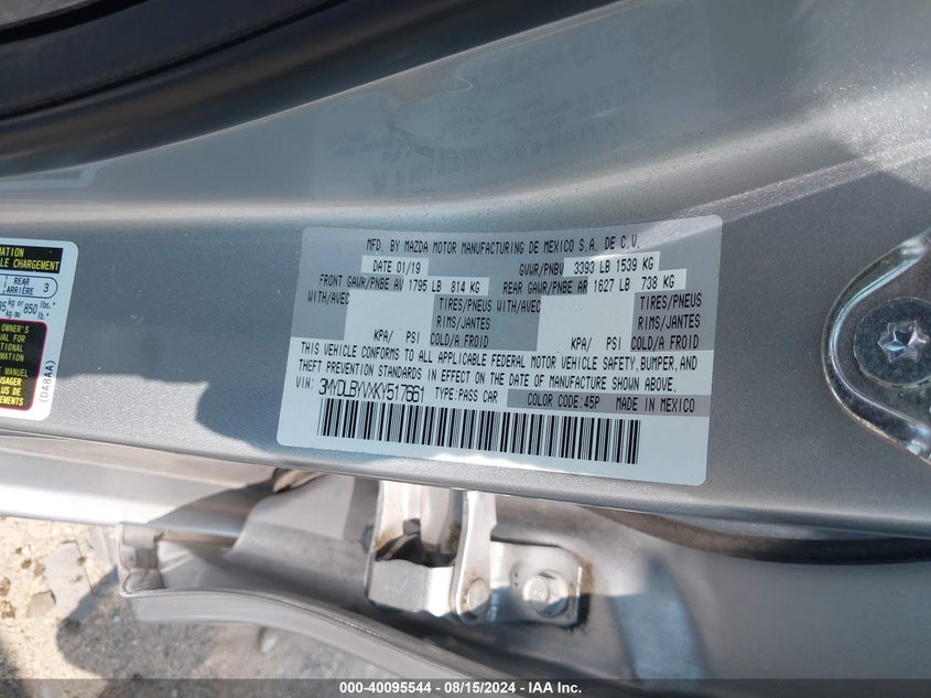 2019 TOYOTA YARIS L - 3MYDLBYVXKY517661