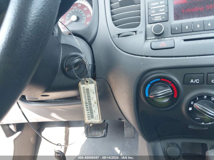 KNADH4A35A6651582 2010 Kia Rio Lx