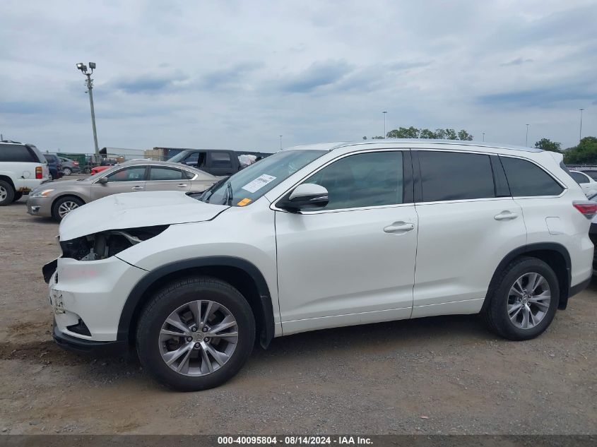 2014 Toyota Highlander Xle V6 VIN: 5TDJKRFH1ES047252 Lot: 40095804