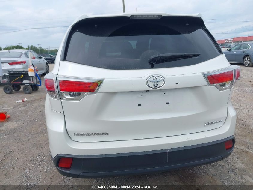 2014 Toyota Highlander Xle V6 VIN: 5TDJKRFH1ES047252 Lot: 40095804