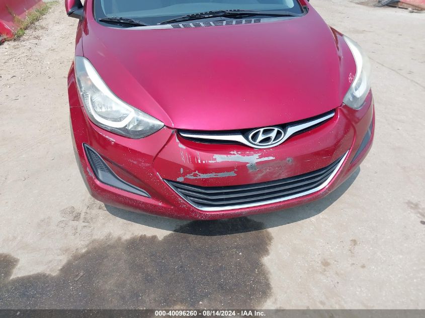 2016 Hyundai Elantra Se VIN: 5NPDH4AE9GH750361 Lot: 40096260