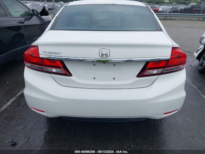 2013 Honda Civic Lx VIN: 2HGFB2F54DH599930 Lot: 40096395