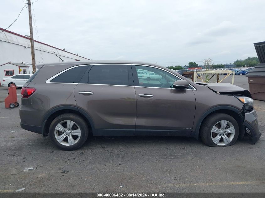 2019 Kia Sorento 2.4L Lx VIN: 5XYPGDA39KG538395 Lot: 40096452