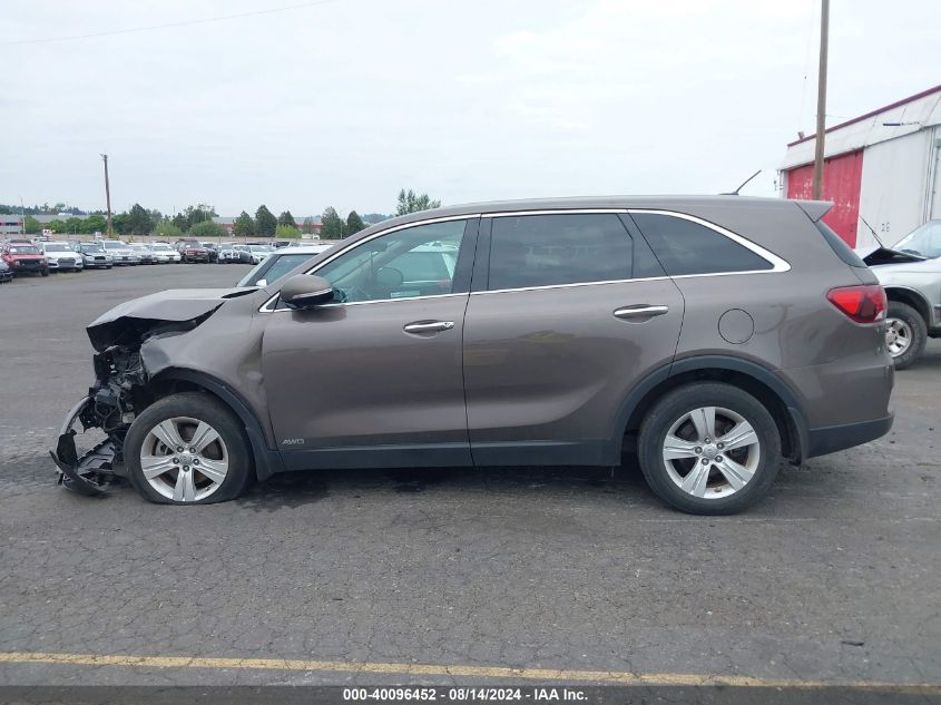 2019 Kia Sorento 2.4L Lx VIN: 5XYPGDA39KG538395 Lot: 40096452