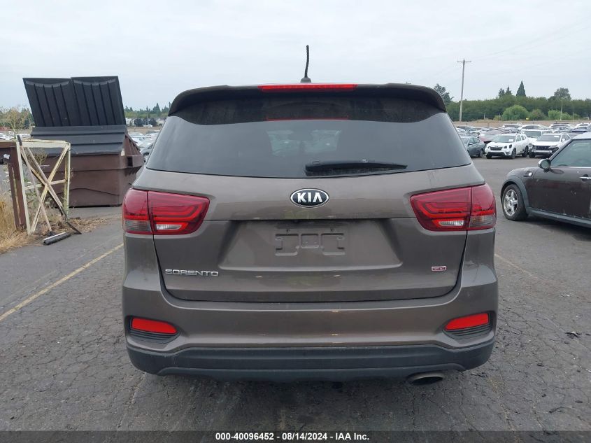 2019 Kia Sorento 2.4L Lx VIN: 5XYPGDA39KG538395 Lot: 40096452