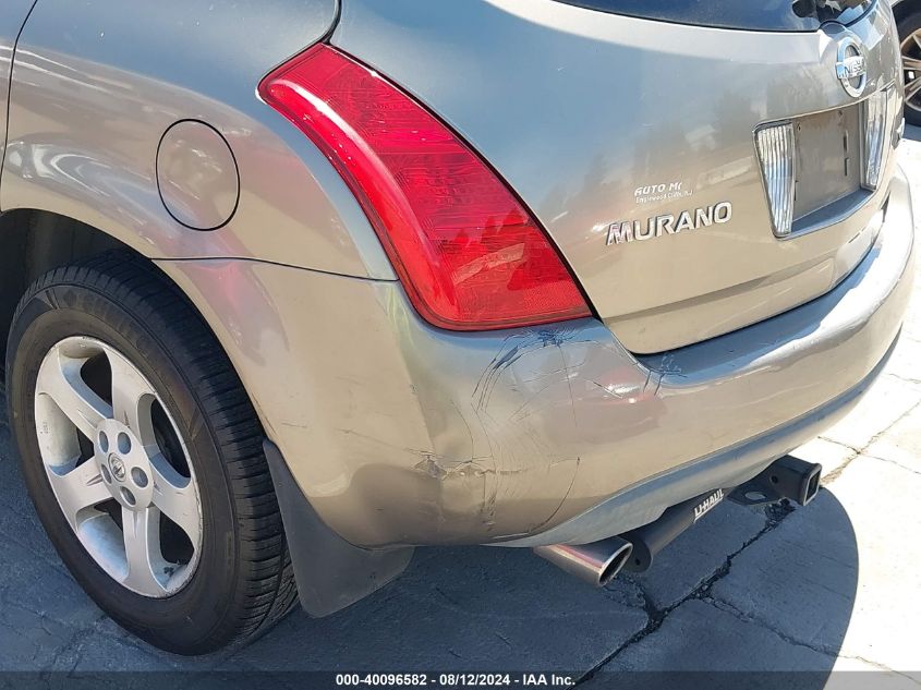2004 Nissan Murano Sl VIN: JN8AZ08W04W325516 Lot: 40096582