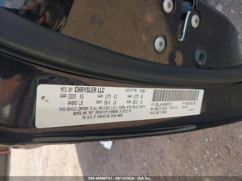 2009 Dodge Challenger Se VIN: 2B3LJ44V09H522113 Lot: 40096701