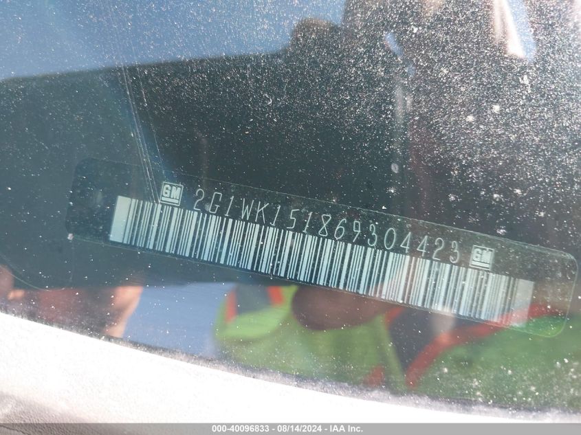 2006 Chevrolet Monte Carlo Lt VIN: 2G1WK151869304423 Lot: 40096833