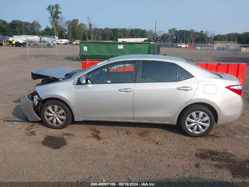 2016 Toyota Corolla Le VIN: 2T1BURHE4GC684925 Lot: 40097106