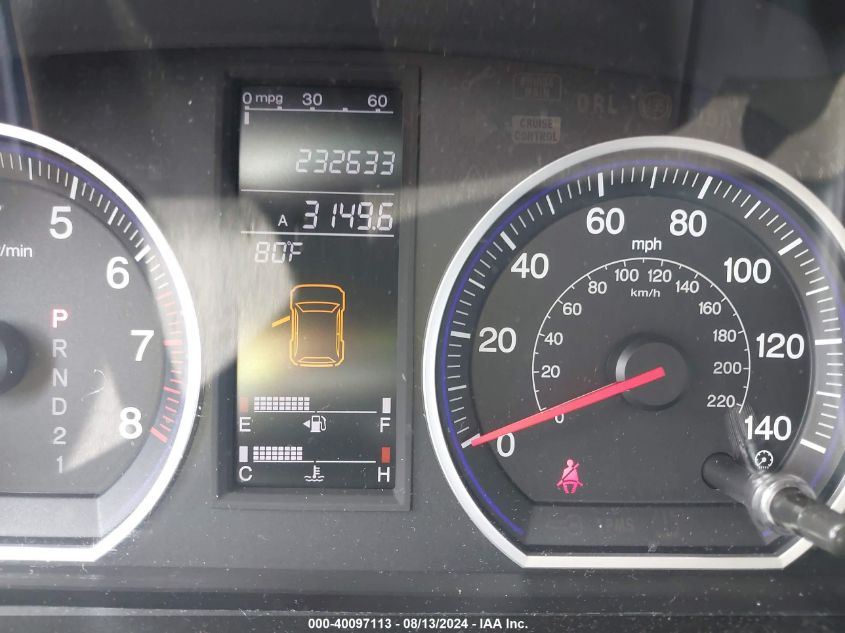 2009 Honda Cr-V Ex VIN: 5J6RE48529L012205 Lot: 40097113