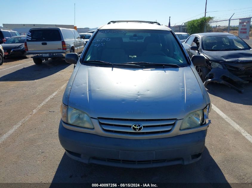 2002 Toyota Sienna Le VIN: 4T3ZF13CX2U474151 Lot: 40097256