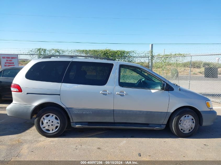 2002 Toyota Sienna Le VIN: 4T3ZF13CX2U474151 Lot: 40097256