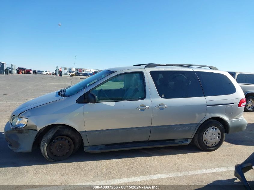 2002 Toyota Sienna Le VIN: 4T3ZF13CX2U474151 Lot: 40097256