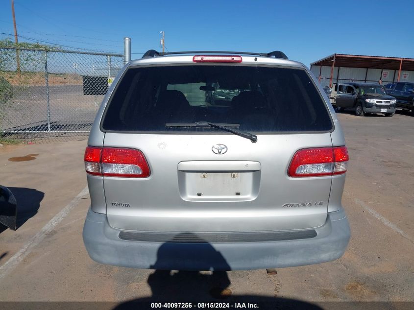 2002 Toyota Sienna Le VIN: 4T3ZF13CX2U474151 Lot: 40097256