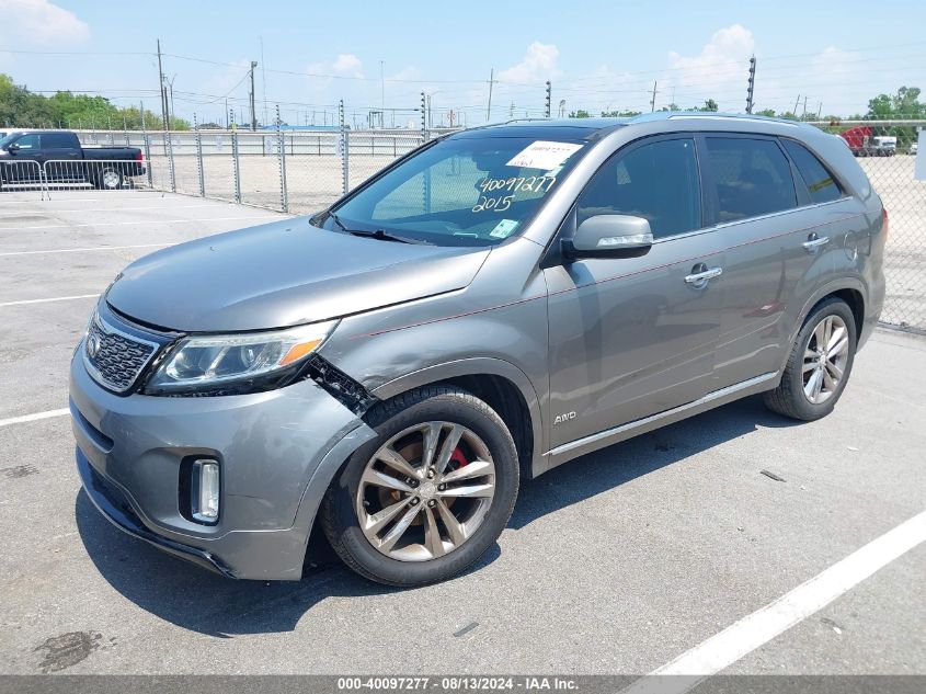 2015 Kia Sorento Limited V6 VIN: 5XYKWDA76FG620753 Lot: 40097277