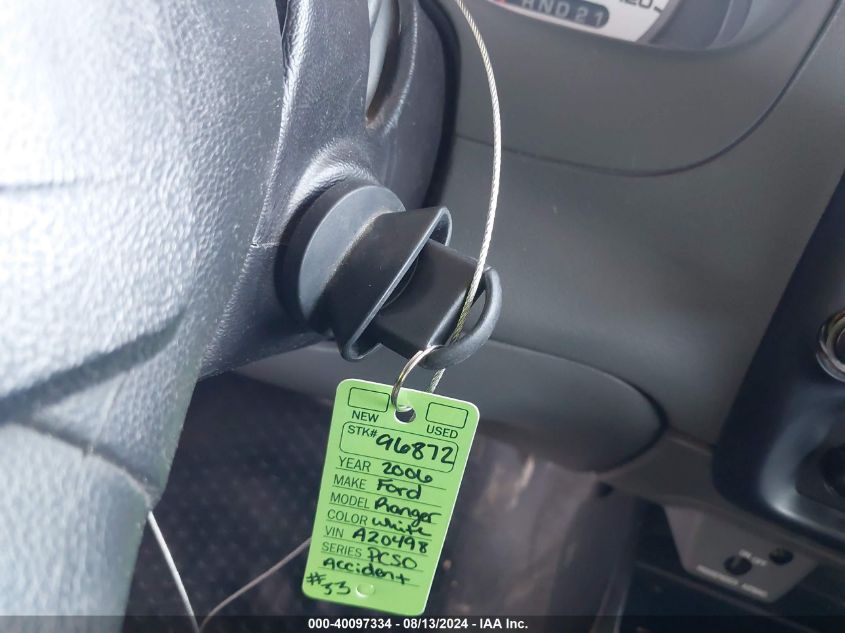2006 Ford Ranger Sport/Stx/Xl/Xlt VIN: 1FTYR14U96PA20498 Lot: 40097334