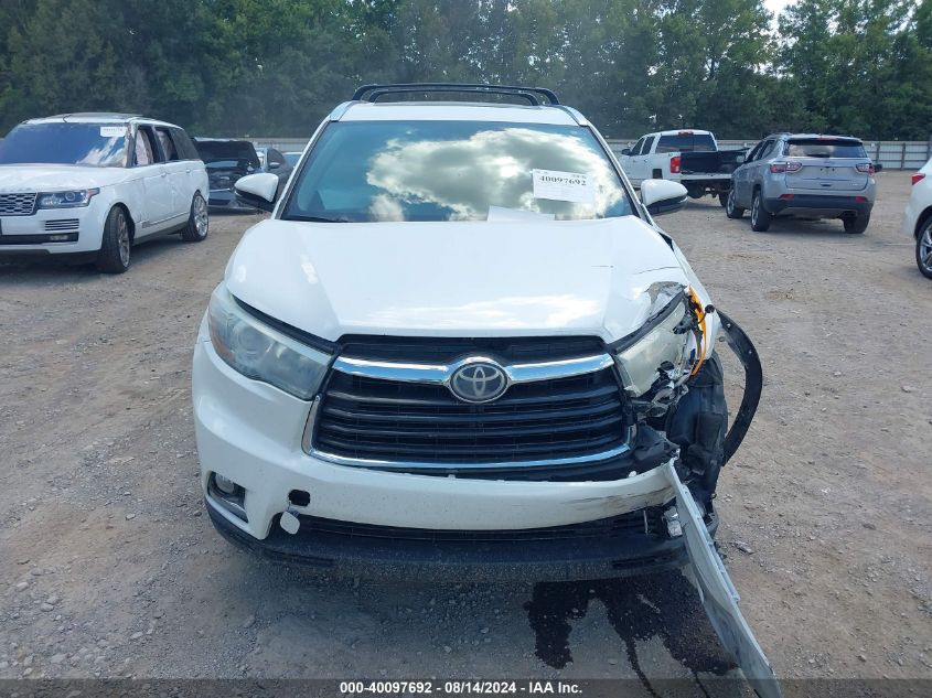 2015 TOYOTA HIGHLANDER LIMITED V6 - 5TDDKRFH8FS078755