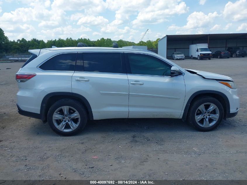 2015 TOYOTA HIGHLANDER LIMITED V6 - 5TDDKRFH8FS078755