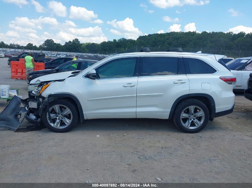 2015 TOYOTA HIGHLANDER LIMITED V6 - 5TDDKRFH8FS078755