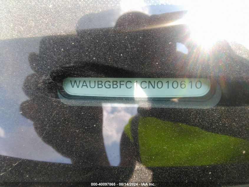 2012 Audi A6 3.0 Premium VIN: WAUBGBFC1CN010610 Lot: 40097865