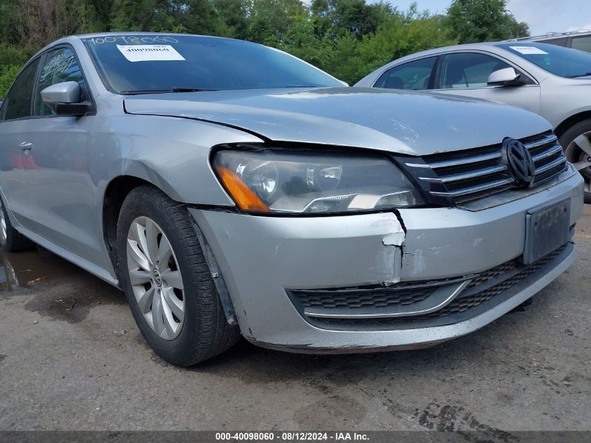 2012 Volkswagen Passat 2.5L S VIN: 1VWAP7A37CC029044 Lot: 40098060