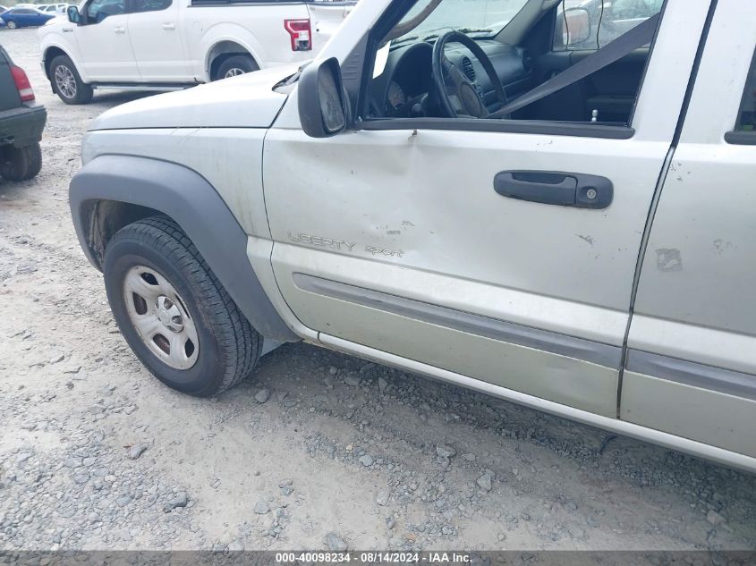 2003 Jeep Liberty Sport VIN: 1J4GK48K53W564972 Lot: 40098234