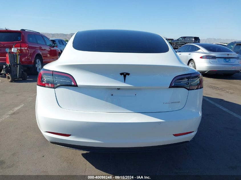 2022 Tesla Model 3 Long Range Dual Motor All-Wheel Drive VIN: 5YJ3E1EB7NF136438 Lot: 40098248