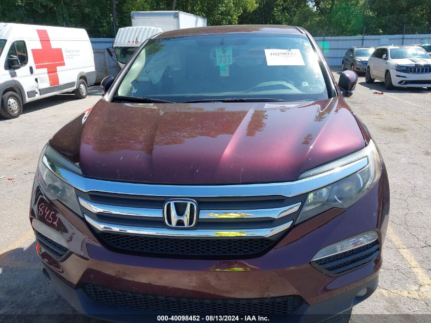 2016 Honda Pilot Ex VIN: 5FNYF6H37GB002102 Lot: 40098452