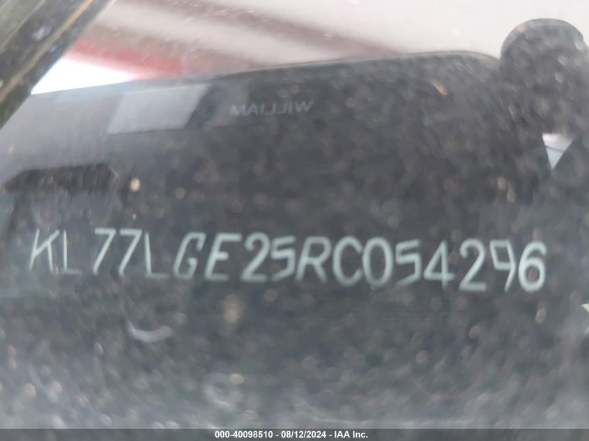 2024 Chevrolet Trax Fwd 1Rs VIN: KL77LGE25RC054296 Lot: 40098510