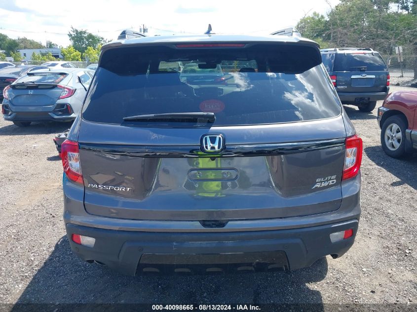 2021 Honda Passport Awd Elite VIN: 5FNYF8H09MB030299 Lot: 40098665