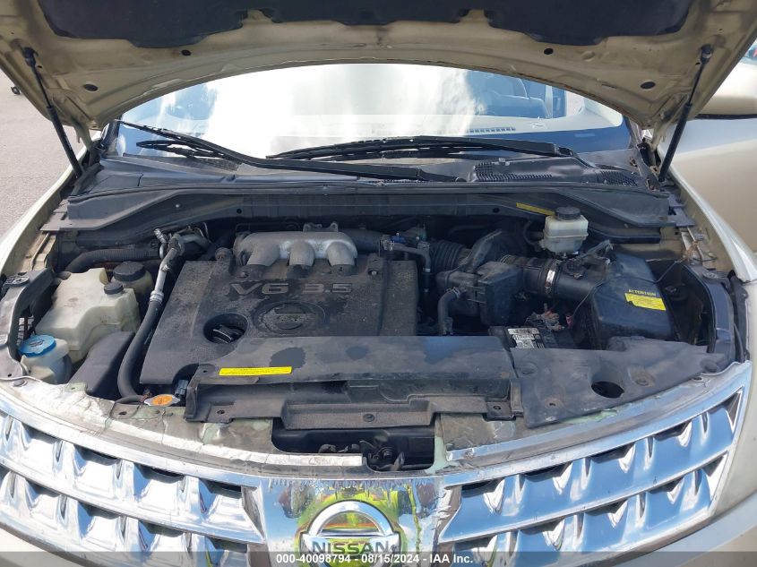 2006 Nissan Murano Sl VIN: JN8AZ08W16W508426 Lot: 40098794