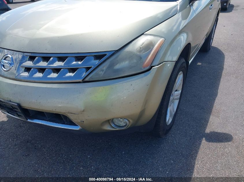 2006 Nissan Murano Sl VIN: JN8AZ08W16W508426 Lot: 40098794