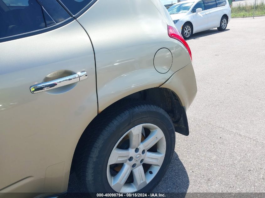 2006 Nissan Murano Sl VIN: JN8AZ08W16W508426 Lot: 40098794