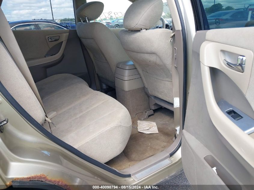 2006 Nissan Murano Sl VIN: JN8AZ08W16W508426 Lot: 40098794