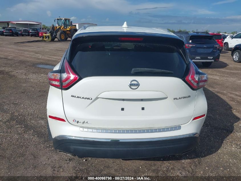 2016 Nissan Murano Platinum VIN: 5N1AZ2MGXGN154222 Lot: 40098798