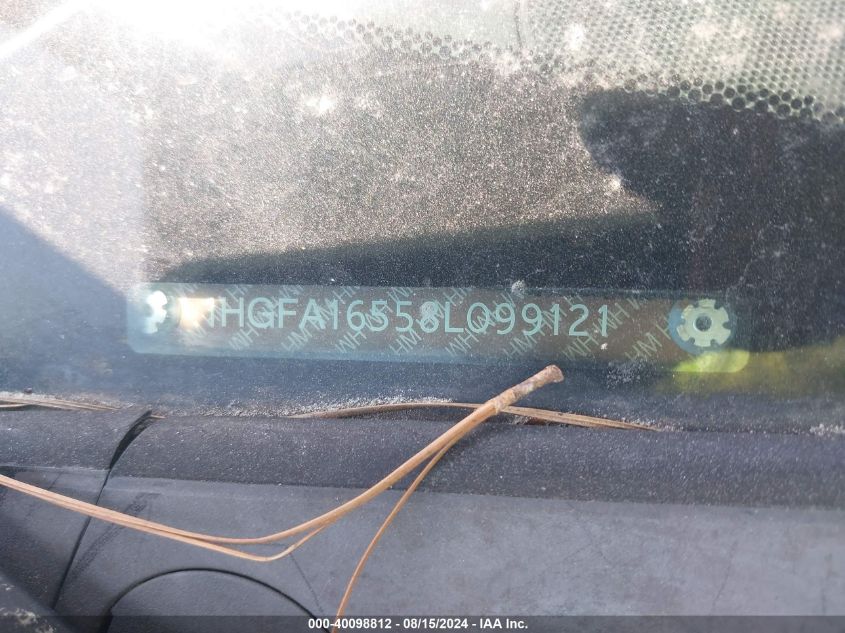 2008 Honda Civic Lx VIN: 1HGFA16558L099121 Lot: 40098812
