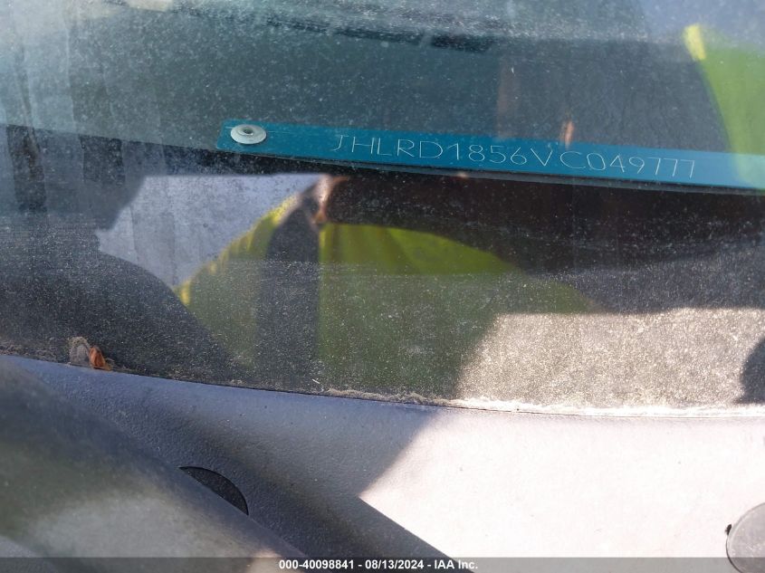 1997 Honda Cr-V VIN: JHLRD1856VC049777 Lot: 40098841