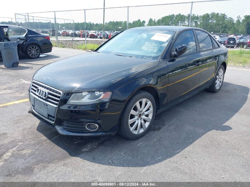 2012 Audi A4 2.0T Premium VIN: WAUAFAFL3CN009905 Lot: 40098901