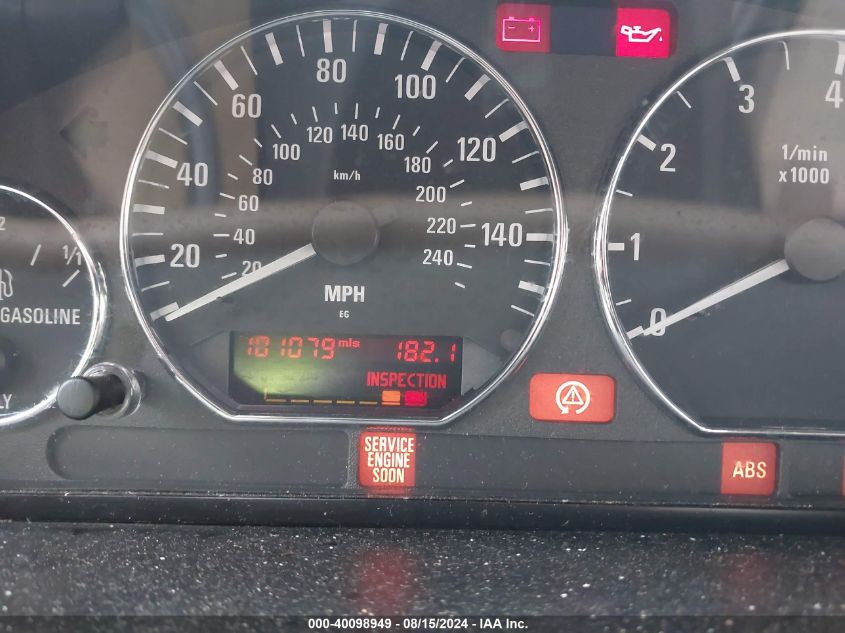 2001 BMW Z3 2.5I VIN: WBACN33431LK49808 Lot: 40098949