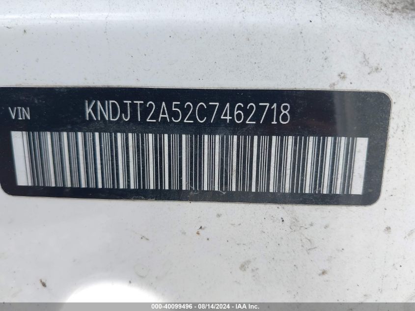 2012 Kia Soul VIN: KNDJT2A52C7462718 Lot: 40099496