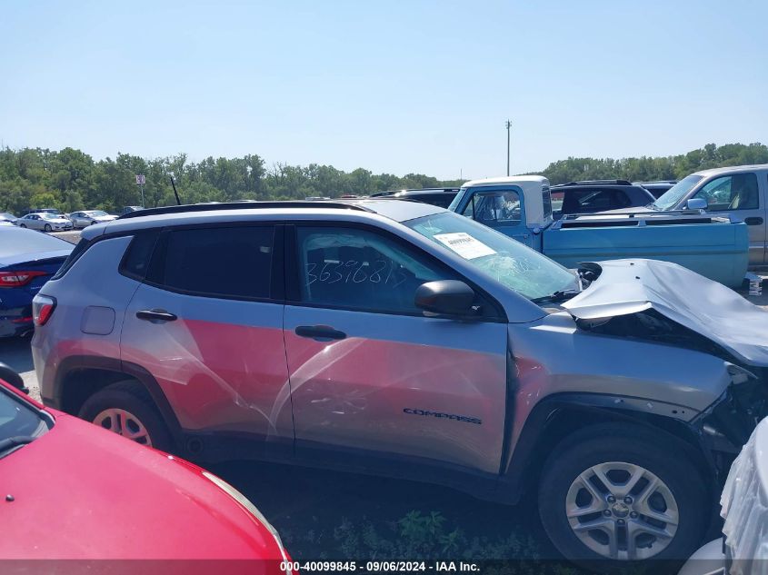 2018 Jeep Compass Sport 4X4 VIN: 3C4NJDABXJT189836 Lot: 40099845