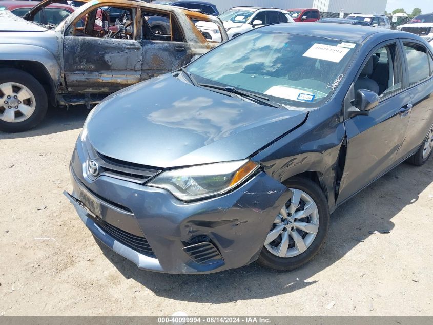 2016 Toyota Corolla Le VIN: 5YFBURHE1GP403826 Lot: 40099994