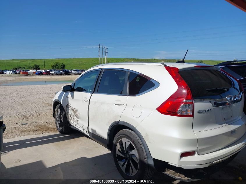 2015 Honda Cr-V Touring VIN: 5J6RM3H92FL006206 Lot: 40100039